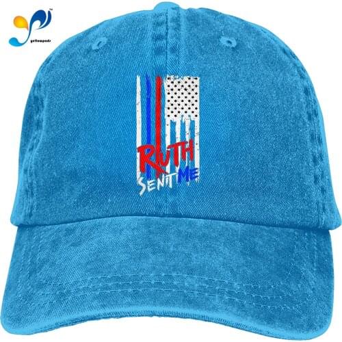 Nototrious RBG Ruth Sent Me 2 Hat Vintage Denim Baseball Caps Cotton Dad Hat Adjustable Sandwich Hat Unisex