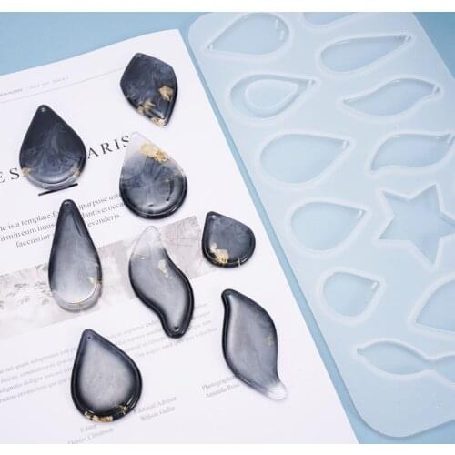 Tear drop Silicone Mold for jewelry pendant with hole Resin Silicone Mould Crafts Jewelry Making tool charms epoxy resin molds