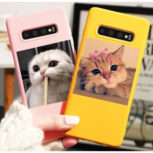 Cats Dog Cute Case For Coque Samsung Galaxy Note 20 10 8 9 A6 Plus A8 A9 A7 2018 A11 A21S A20E A51 A40 A31 A50 A70 A71 Funda TPU