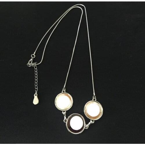 Sublimation necklaces pendants for women can print your private custom photo heat tranfer printing necklace pendant DIY gift