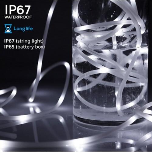 100 LED Solar Light String Outdoor Waterproof for Garden Decoration Solar Powered Lamp Rope Strip Fairy Lights Christmas Wedding