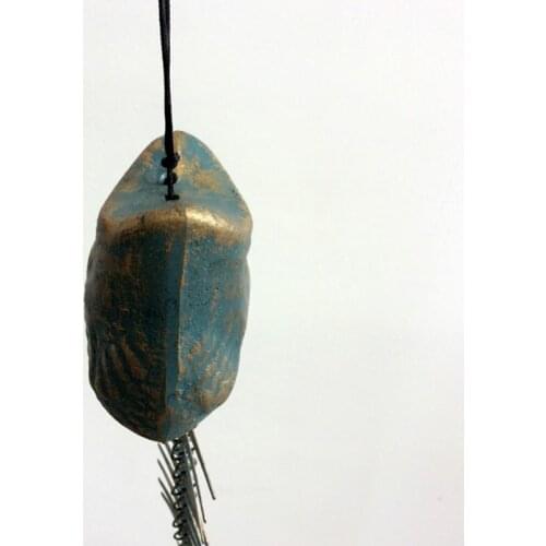 Vintage European Handmade Wall Hanging Casting Iron Fish Bone Shape Crisp Sound Wind Chime Home Decoration Birthday Gift