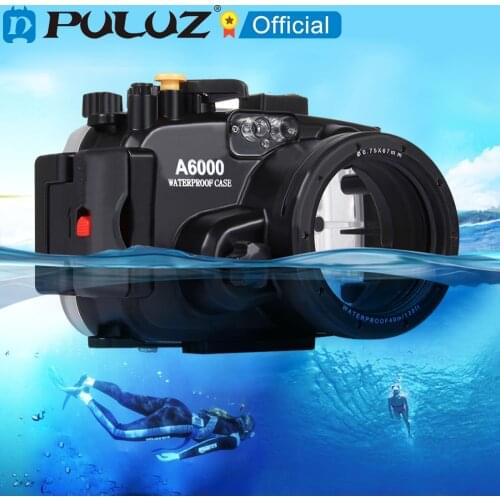 PULUZ 40m Underwater Depth Waterproof Diving Case For Sony A7 A6300 A6000 Canon G7 X Mark II Panasonic Stabilizer Gimbal Housing
