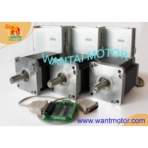 High Quality 3 Axis Nema 42 Stepper Motor 4200oz-in, 8A CNC & 220VDC Driver Mill Control 110BYGH201-001