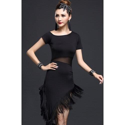 Fringe Latin Dance Dress for Women Sexy Female 3 Color Salsa Tango Ballroom Latin Dance Competition Dresses Latin Dancewear 184