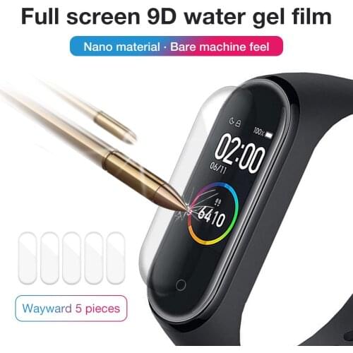 1/5/10pcs Hydrogel Protection Film for Xiaomi Mi Band 5 HD Full-Screen Protective Tempered Film Explosion-proof Waterproof