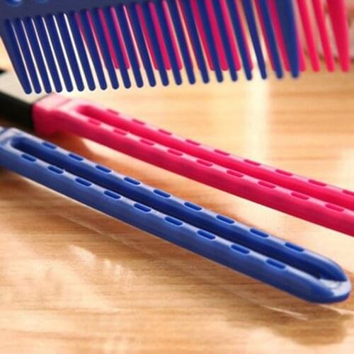1 Pc V Type Brush Styling Tool Accessories Hair Straightener Comb Washable Folding Hair Straightener Comb DIY Salon Hairdressing