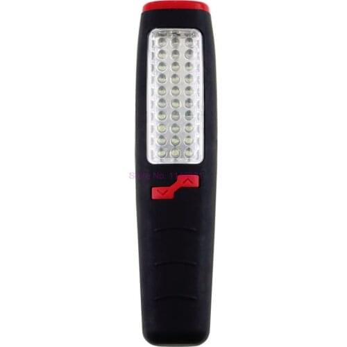 100pcs Hot 37 LED Flashlight Work Light Camping Outdoor Lamp With Built-in Magnet and Hook