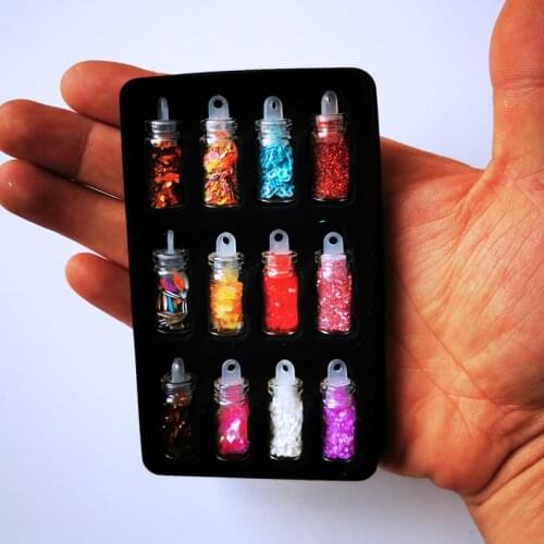12Pcs Sequins/Glitter Filler Fluffy Slime Toys For Children Charms Lizun Modeling Clay DIY Kit Accessories Supplies Funny Gift