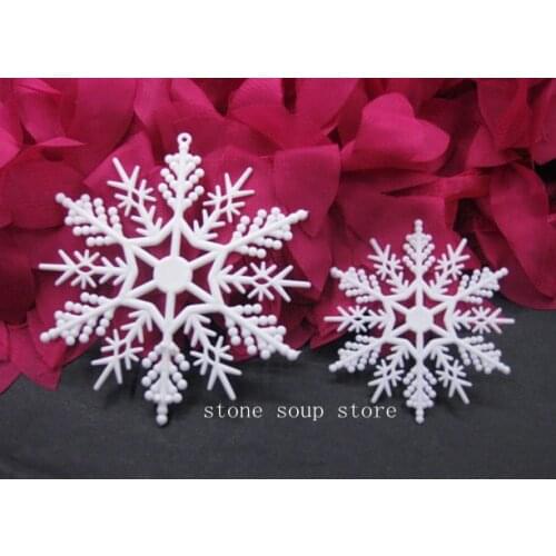 2-20pcs/lot White Plastic Snowflakes Christmas Pendant Wedding Hanging Ornament Craft Decoration Diy Accessories 5-30cm