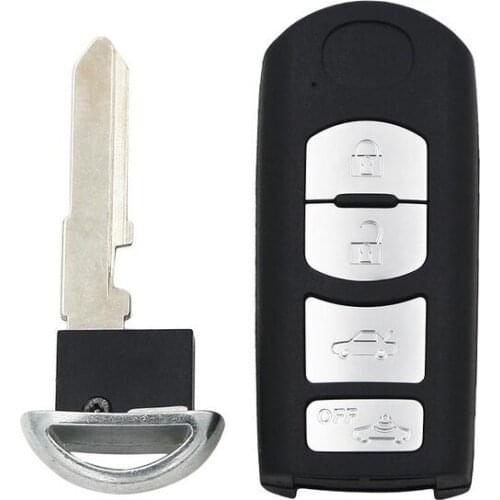 3+1 Button Smart Remote Key Shell Case For Mazda M3 M6 Fob Key Cover 2PCS/lot