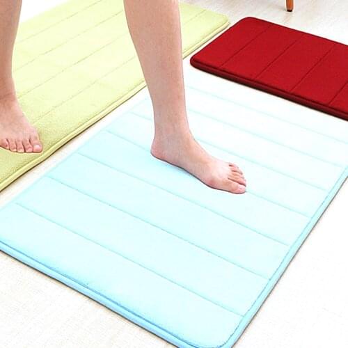 40x60cm Water Absorbent Soft Memory Foam Mat Carpet Bathroom Bedroom Floor Rug Non Skid New Shower Room Mat