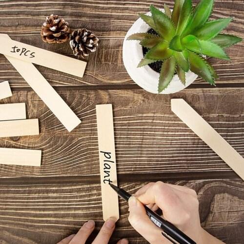 50PCS Plant Seedling Stake Labels Garden Wooden Markers Herb Flower Pots Seed Vegetable Herb Sign Gardening Name Nursery Tags