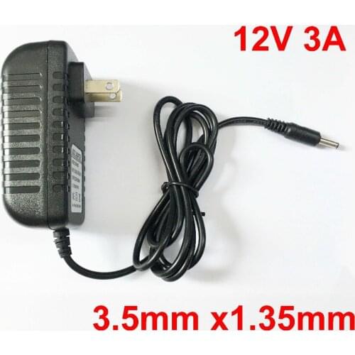 50PCS High quality 12V 3A 36W Tablet Battery Charger AC Adapter for Cube i7 Cube i9 tablet pc Power Supply Adapter 3.5mmx1.35mm