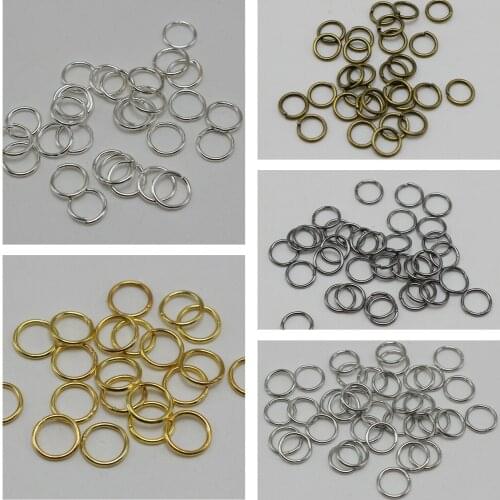 600 Metal Open Jump Ring 8X1mm Round Loop O-Ring Link Connector Colour Choice