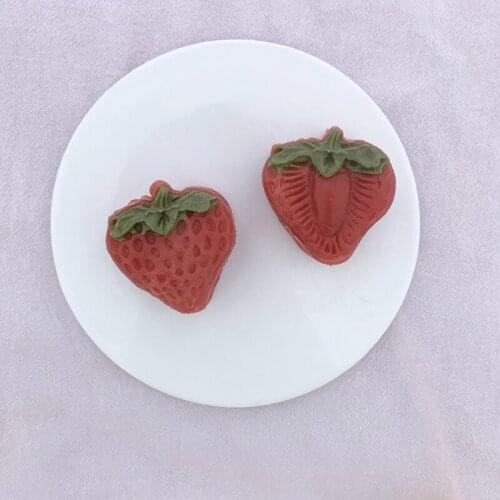 94PF Cookie Stamps Strawberry Shape Moon Cake Mold Set Festival DIY Hand Press Cookie Dessert Cutter Pastry Decoration Gadget