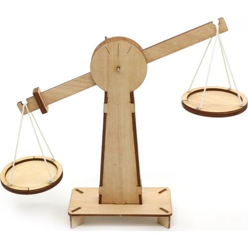 Science and technology small production balance scale elementary school students manual work assembly model children science