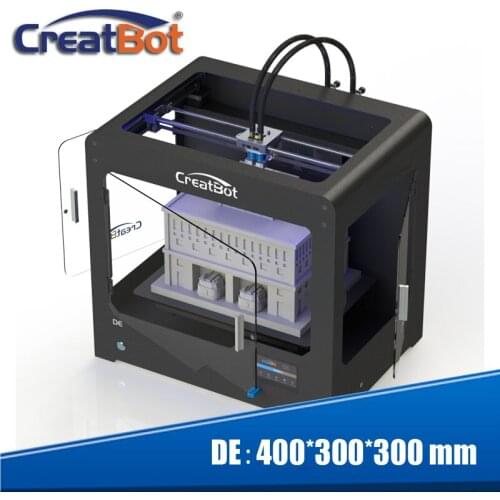Free shipping! Max Printing 400*300*300 mm Creatbot DE03 three head 3D Printer DIY KIT with 3kg filament & heated platform metal