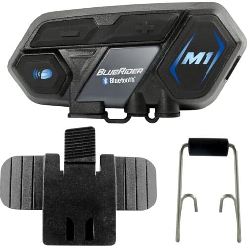 BlueRider M1 EVO HELMET Bluetooth Headset - Wireless Intercom suitable for passenger and rider, Waterproof ,Music, Calls, GPS