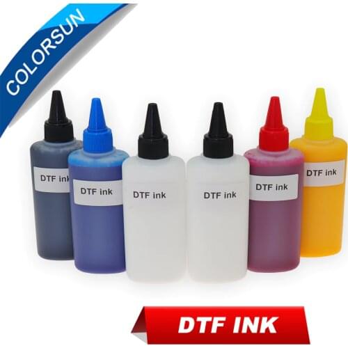 Colorsun 6*100ML DTF INK DTF printing ink For Direct printer film heat transfer ink for PET Film hot melt powder transfer ink