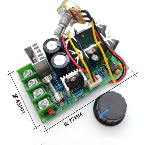 DC10-60V 12V 24V Motor Speed Control Regulator PWM Motor Speed Controller Switch 20A Current Regulator High Power Drive Module