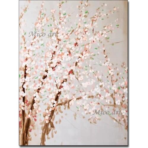 Decorative Items New Knife Flower Oil Painting Art 100% Handmade Canvas Wall Art Interior Paintings Piece Artwork For Hotel Wall