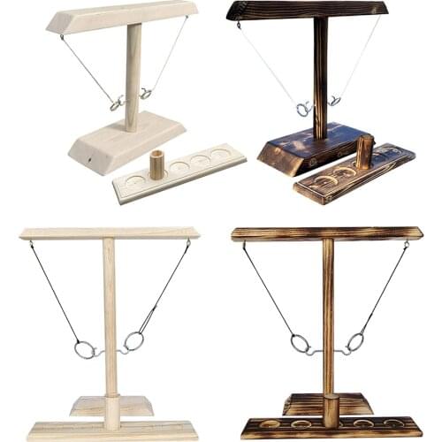 Wooden Hanging Ring Toss Hooks Desktop Interactive Game Leisure Bar Drink Shop Classic Party Interative Fun Game