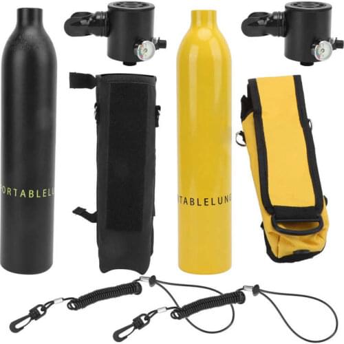 DIDEEP 0.5L Oxygen Cylinder Underwater Breather for Diving with Breathing Valve Storage Bag Underwater Oxygen Cylinder Kit