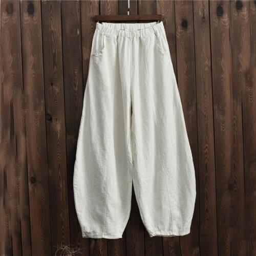 Женские льняные брюки KK LUFAINA China At AliExpress