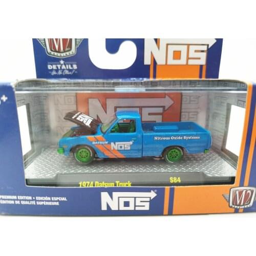 M2 1/64 1974 datsun pickup chase Collection Alloy car Christmas gifts for children toy