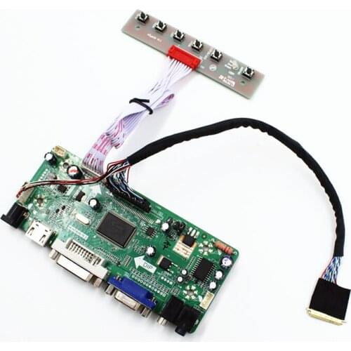 LCD lvds control board kit with VGA DVI AUIDIO HDMI-compatible for 17.3 inch 1920X1080 FHD HSD173PUW1-A 40 PIN by free shipping