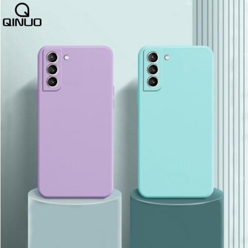 Square Silicone Soft Phone Case For Samsung Galaxy S21 S20 FE S10 E S9 S8 Plus A21S A31 A41 A51 A71 A32 A42 A52 A72 5G TPU Cover