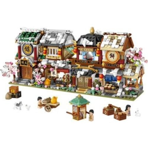 LOZ Mini Block Winter China Street Season 3 Shop Chinese ancient style small particle building blocks toys for children 1741