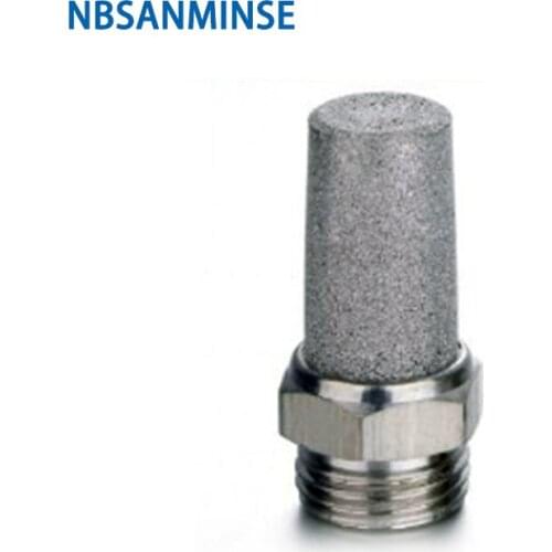 NBSANMINSE 10Pcs/lot BSL-SSA Muffler Pneumatic Stainless Steel Silencer 1/8 1/4 3/8 1/2 Valve Cylinder Parts SS304