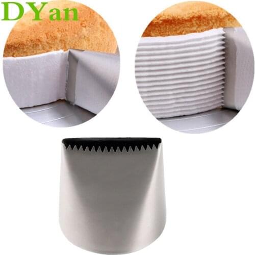 Extra Large Double-Sided Design Single Face Gear With Toothed Cream Brush Mounting Mouth Flat Top Filling For Cake Baking Tools
