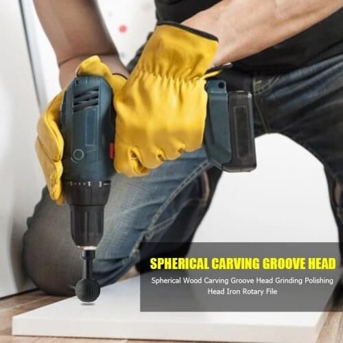 Portable Wood Carving Tool Rotary File Steel Grinding Head Electric Ball-shape Milling Cutter Tools for Carpenter Angle Grinder