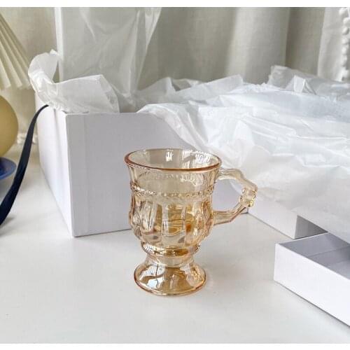 Durable Glass Cup Drinking Glasses Glassware Picnic Drinkware for Juice Cocktail Beer Wine Whiskey Beverage Handmade