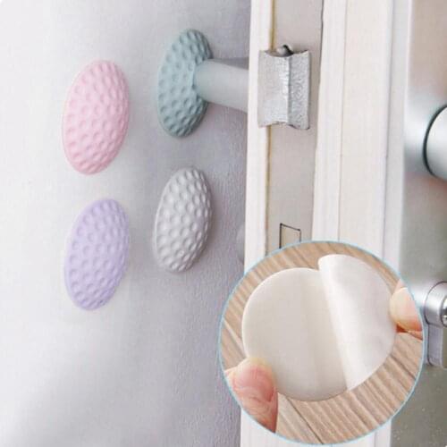 Noise Reduction Doorknob Lock Anti-collision Cushion Mat Rubber Shockproof Protective Mute Pad Wall Protection