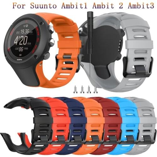 New Fashion Soft Silicone Watch Strap For Suunto Ambit1 Ambit 2 2R 2S Ambit3 3p/3s/3R Replacement watchband accessories pulseira