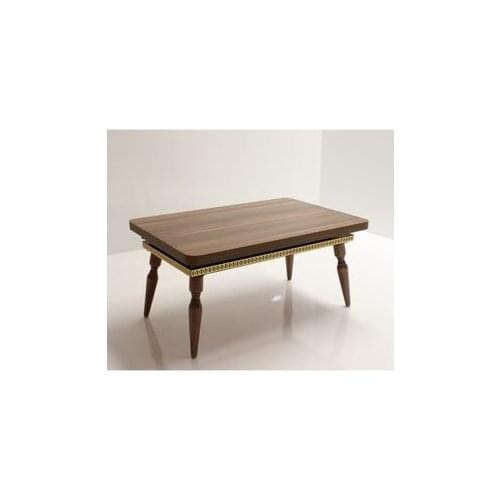 Modern lux Leyla Smart Magic Coffee table 3 Stage Long Wooden Freestanding Walnut coffe table