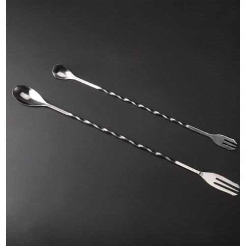 Stainless steel Spiral Long handle coffee Milk Cocktail wine spoon stirring rod muddler swizzle stick bar tools 2pcs/lot