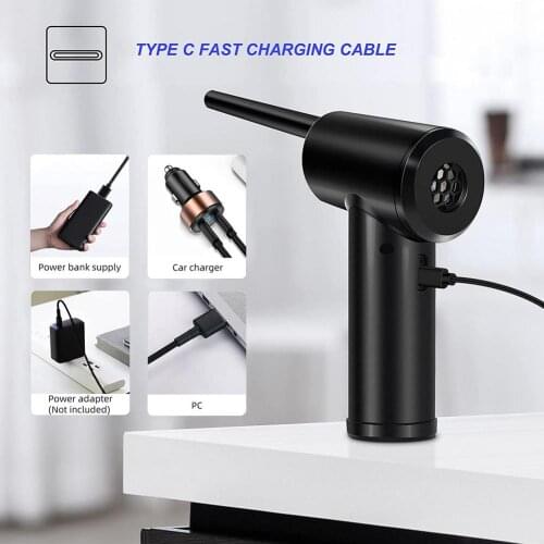 USB Portable Cordless Air Duster Compressed Blower Electric Air Duster For Computer Keyboard Camera Cleaning Small Appliances