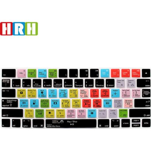 HRH Adobe After Effects Functional Hotkeys Waterproof Silicone Keyboard Skin Protective Film For Apple Magic MLA22B/A US Version