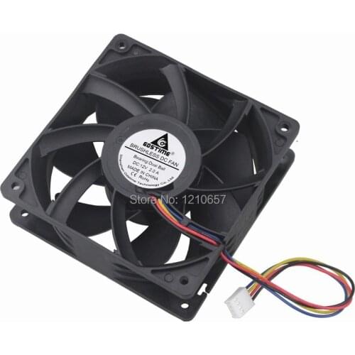 10 PCS lot Ball Bearing 12038 120mm x 38mm 12cm 5 inch 4P FG PWM 12V Cooler Radiator DC Motor Cooling Fan