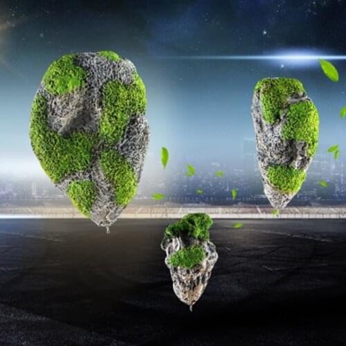 2 Sizes Resin Aquarium Flying Stone Decoration Fish Tank Ornament Floating Rock Decorative Aquarium Background