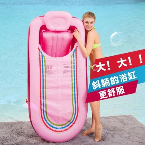 256 Lengthened And Large Adult Inflatable Bathtub Household Bathtub Large Single Folding Bathtub Bathtub Sweat Steaming