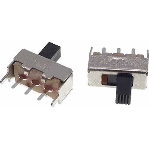 30PCS SS12F44 1P2T SPDT 3Pin +2PIN fixed holder Toggle Switch Switches handle length 5mm Free shipping