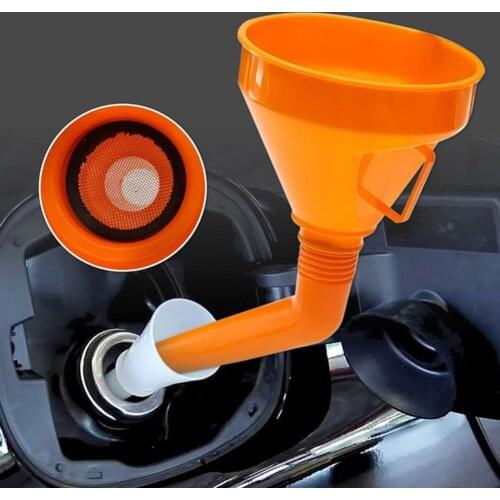 50% HOT SALES!!!Universal Plastic Car Motorcycle Refuel Gasoline Engine Oil Funnel with Filter