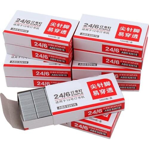5000Pcs Standard Metal Staples Stainless Steel Staple Office General 24/6 Stapler Needle School Office Binding Supplies