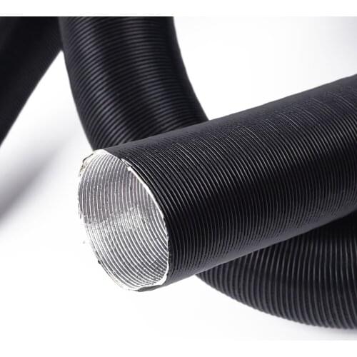 Aluminum foil Heater Duct Car Hot Paking Pipe Replacement Warm 1pc Air Black